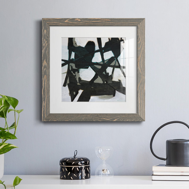 Ode An Kline V-Premium, reproduction encadrée prête à être accrochée, H 35,5 po x l 35,5 po x P 1,5 po, Blanc