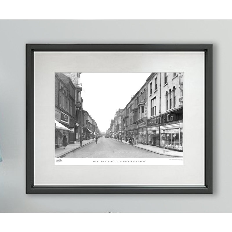 West Hartlepool, Lynn Street C1955 - Single Picture Frame Print, 28cm H x 36cm W x 2.3cm D