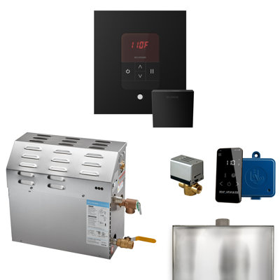 MS 10 kW (10000 W) Steam Shower Generator Package with square iTempo Control and Accessories