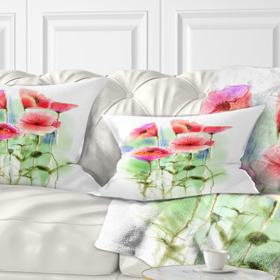 Coussin lombaire à motif floral à fleurs