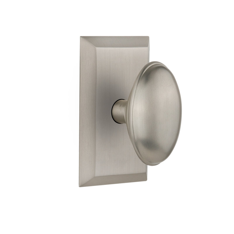 Studio Plate with Homestead Door Knob, Timeless Bronze, 2-3/4"