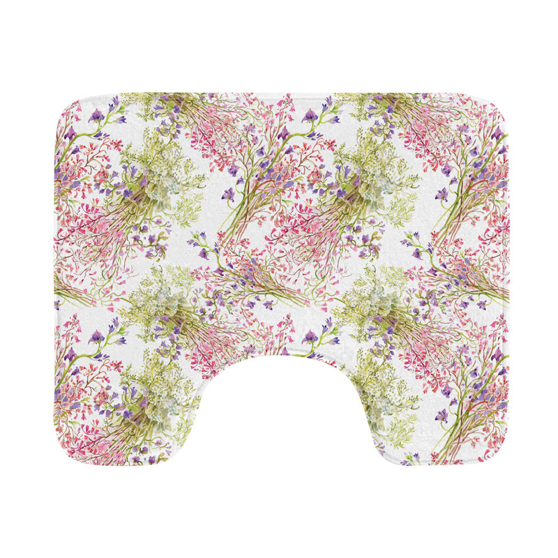 Multicolore tapis de salle de bain floral U