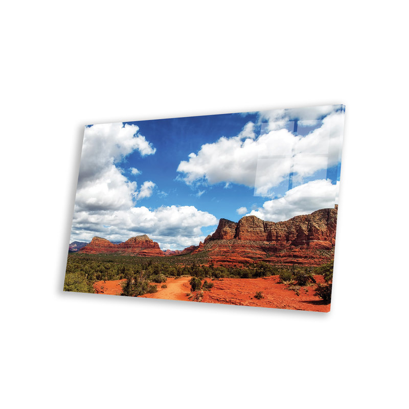 Red Rock Buttes à Sedona, Arizona, États-Unis, sur plastique / acrylique par Susan Schmitz, peinture
