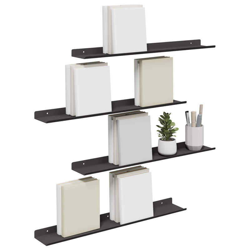 Steel Floating Shelf, Black