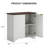 Fluted Buffet Sideboard Cabinet With Storage-841079856