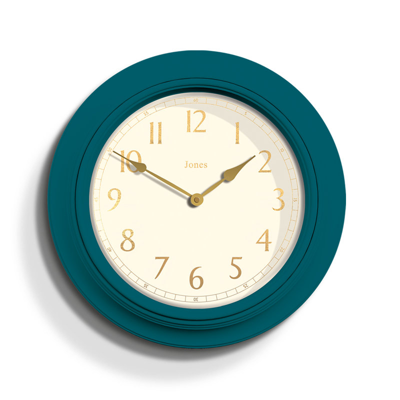 Acrylic Wall Clock, Peacock Blue