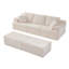 Canapé modulaire sans ossature avec deux poufs-1205854947