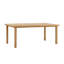 Table de salle à manger rectangulaire d'extérieur 74 po Everlee, teck naturel FSC