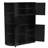 Versatile Black Hall Cabinet For Living Areas, Left And Right Units With Hanging Storage, Round Corner Protection Split Different Rooms, Ample Corners-1295410256