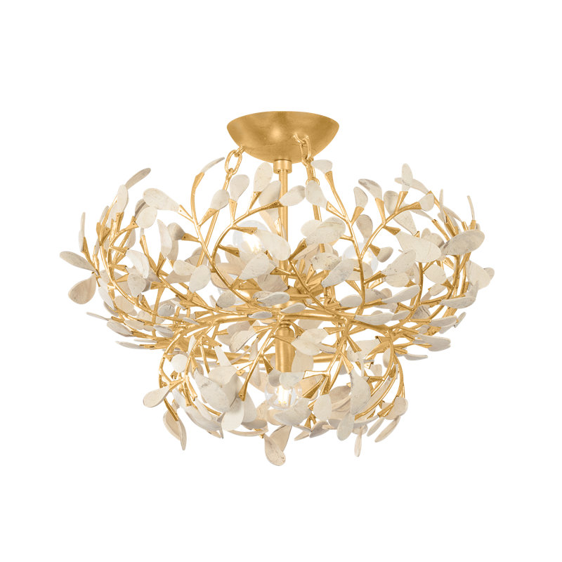 Maybrook Semi Flush in Vintage Gold Leaf