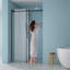 Porte de douche coulissante simple l 48 po x H 76 po - Verre trempé de 8 mm avec cadre en acier inoxydable 304