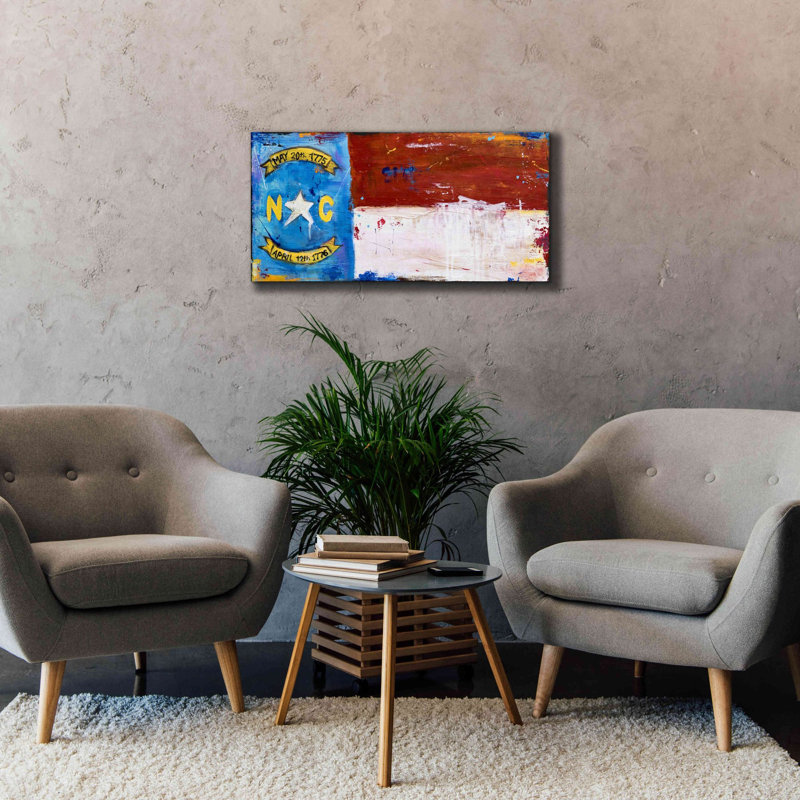 «NC Flag» par Erin Ashley, estampe numérique sur toile, H 20 po x l 40 po x P 1,5 po