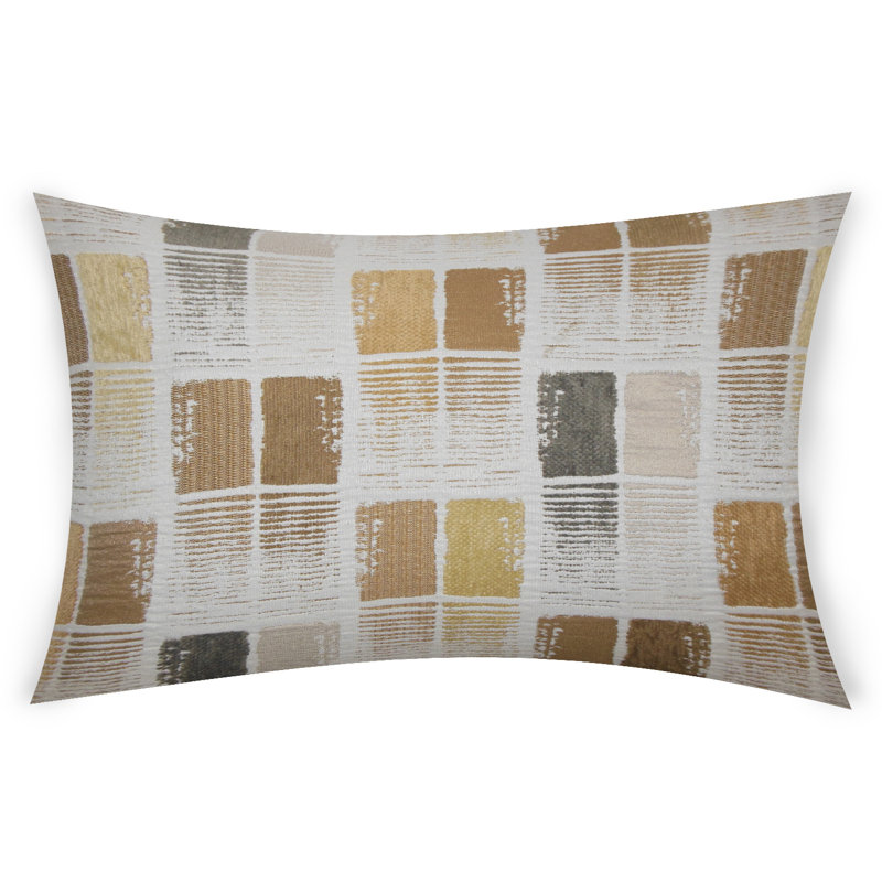 Keegan Geometric Feather Reversible Throw Pillow