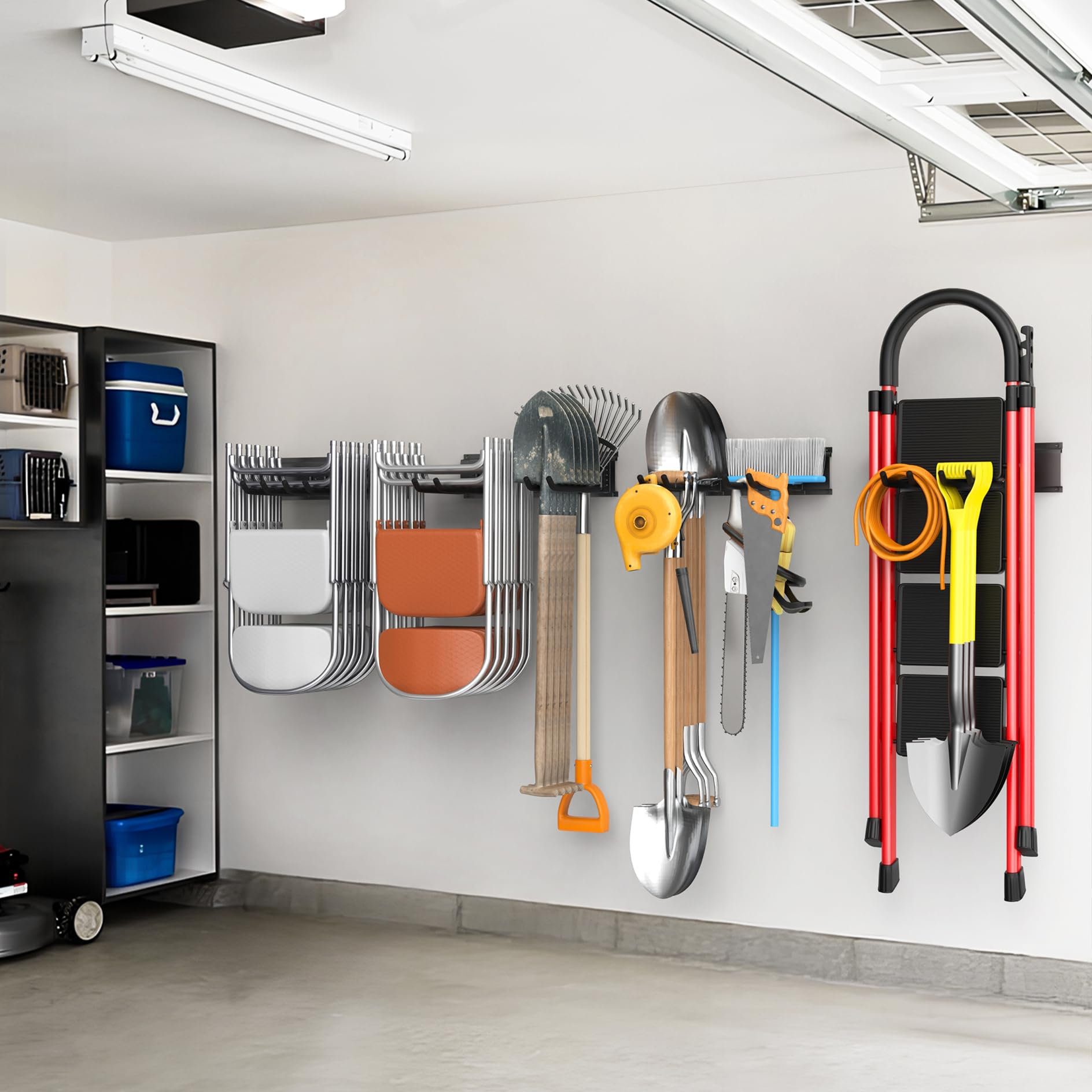 WFX Utility™ Wall Mounted Garden Tool Organizer For Garage, Heavy Duty ...