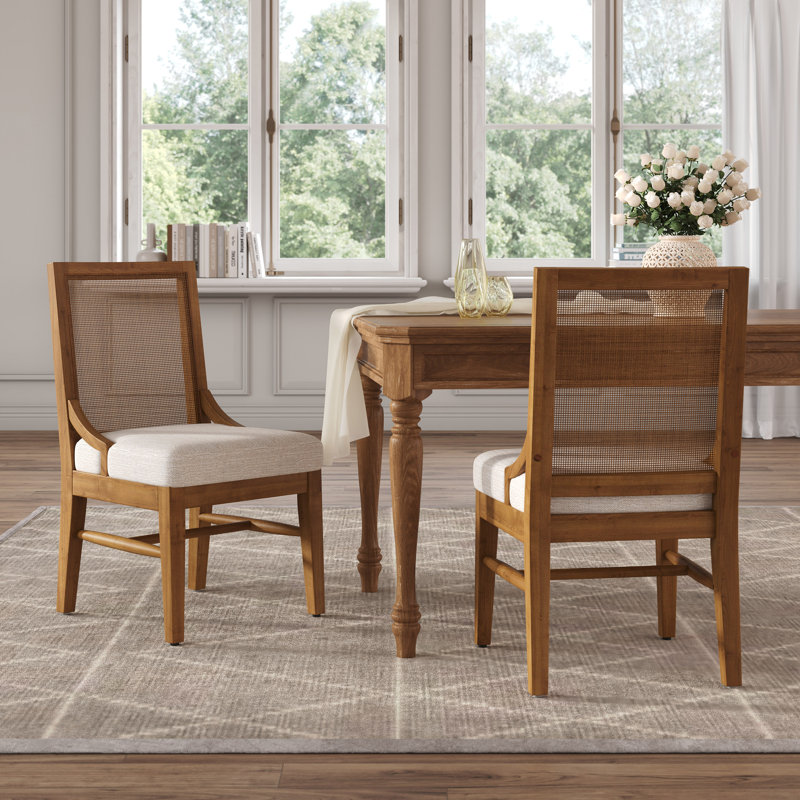 Chaises de salle à manger rembourrées Elora, Noyer