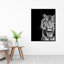 Tigre, animal minimaliste, portrait sur fond noir-524465204-524465195