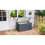 Boîte de rangement de jardin, coffre de terrasse avec verrou pour outils, coussins gris-121925790