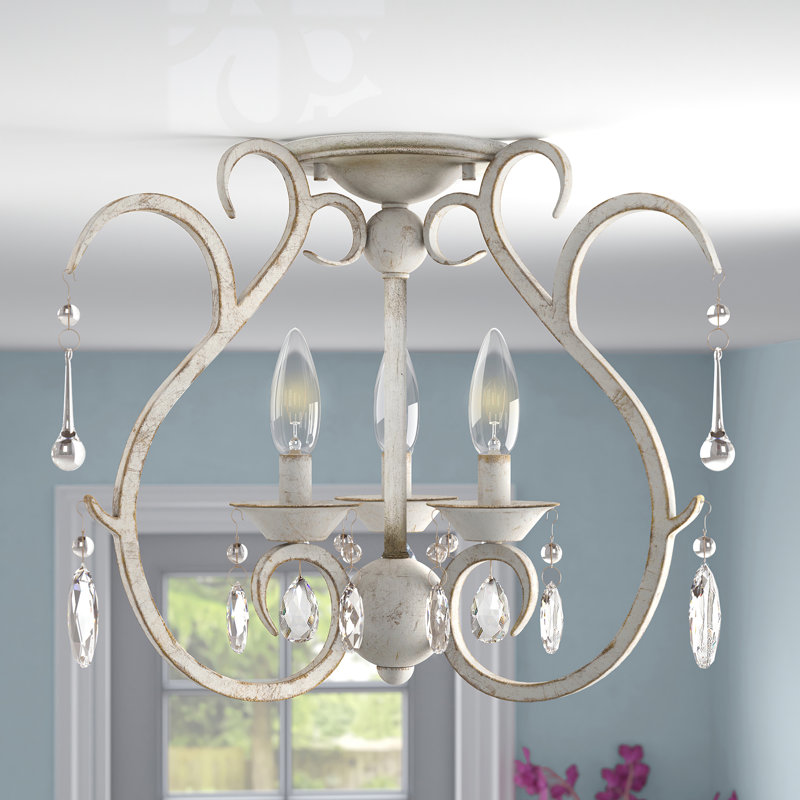 Lustre géométrique à style bougie 3 lumières Carswell