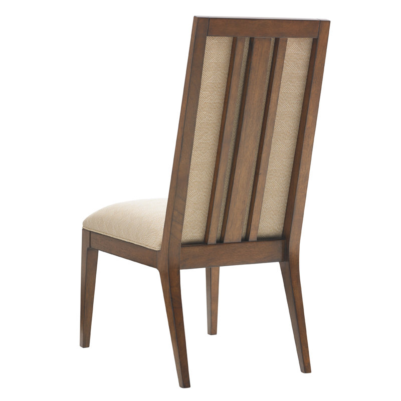 Island Fusion Natori Slat Back Side Chair, Gold