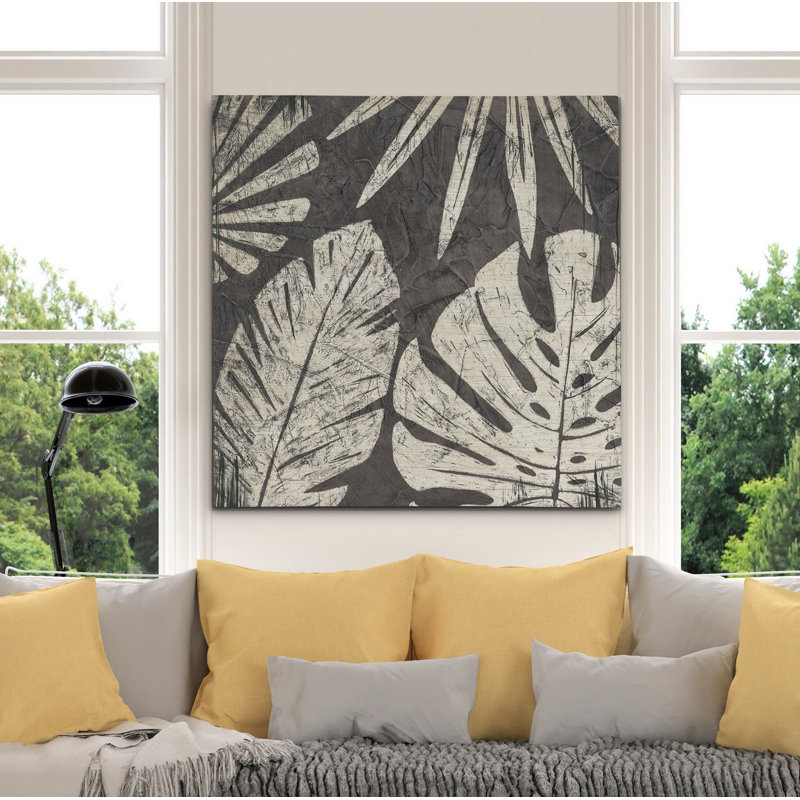 « tribal palms i », peinture, H 24 po x l 24 po x P 1,5 po, Toile tendue