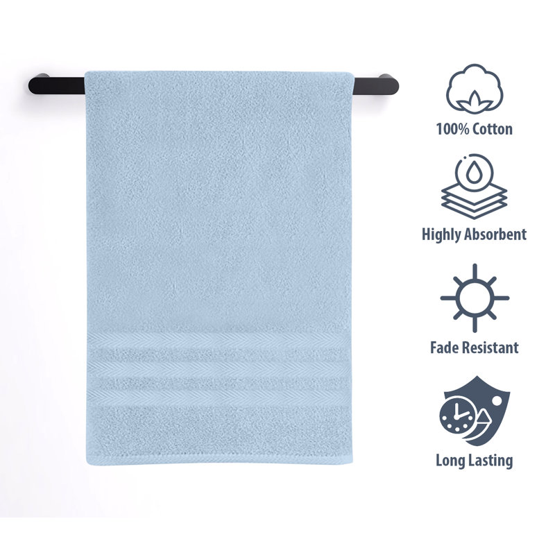 Plush Bath Towel, Sky Blue