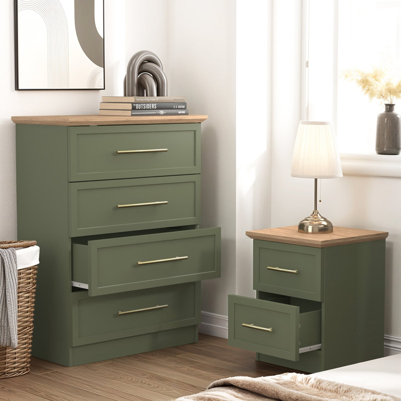 Cleverton Storage Duo Bedroom Set,  Kale Green