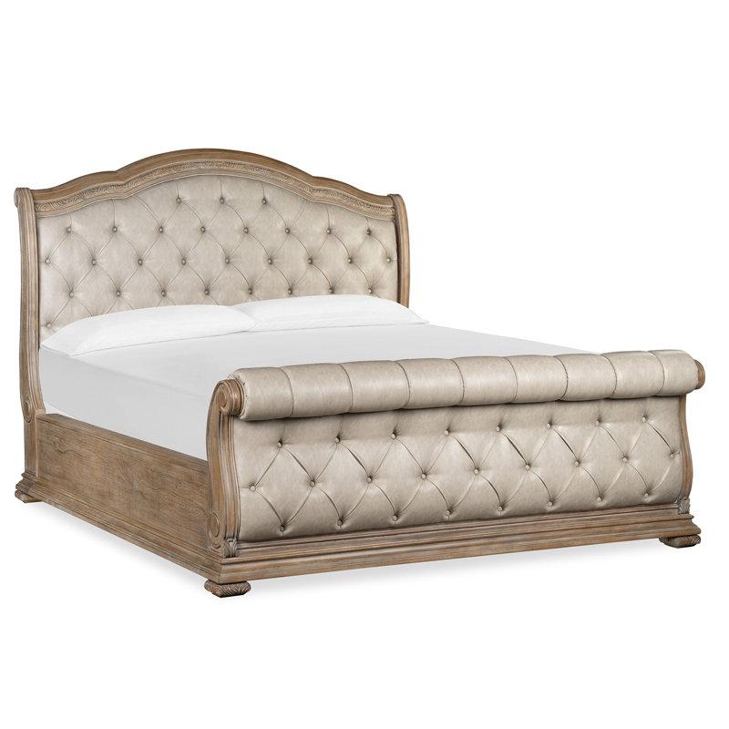 King Upholstered Sleigh Bed, King