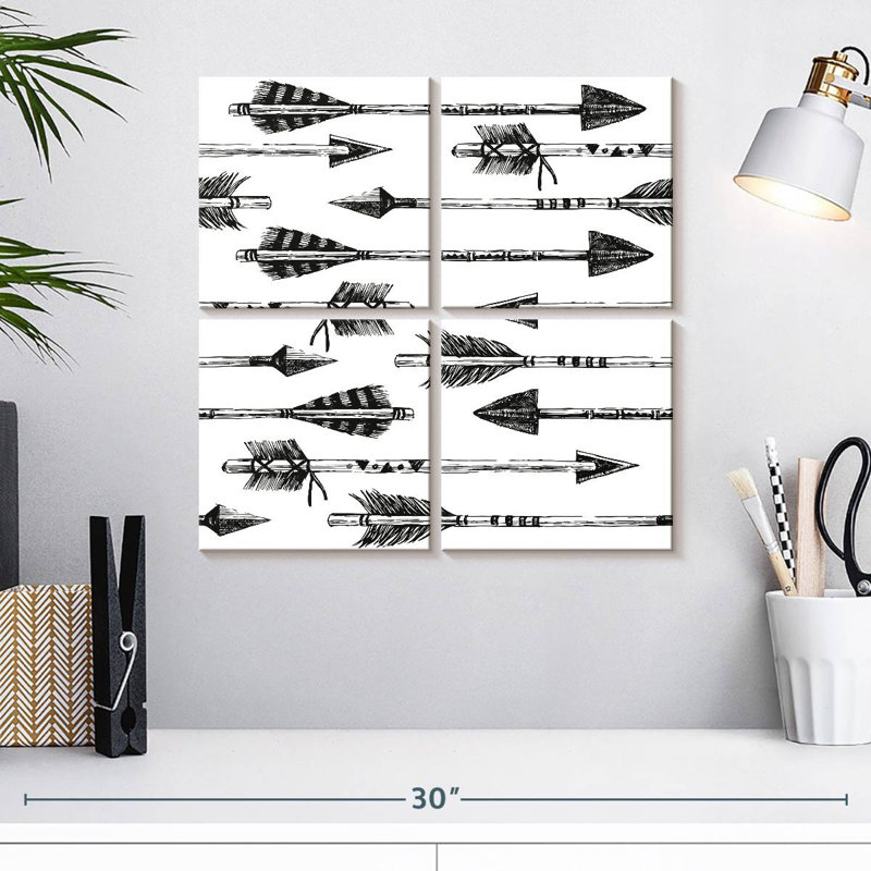 Sireci Tribal Arrows Pattern, 18" H x 18" W