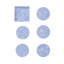 Cloud Coasters in Periwinkle with Caddy