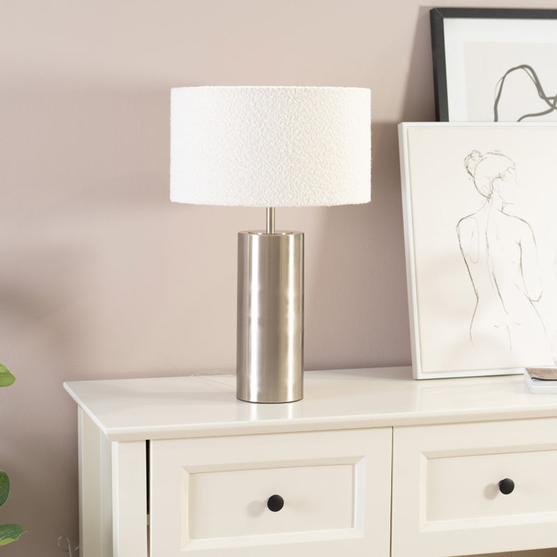 Andru Metal Table Lamp, Cream, Gold