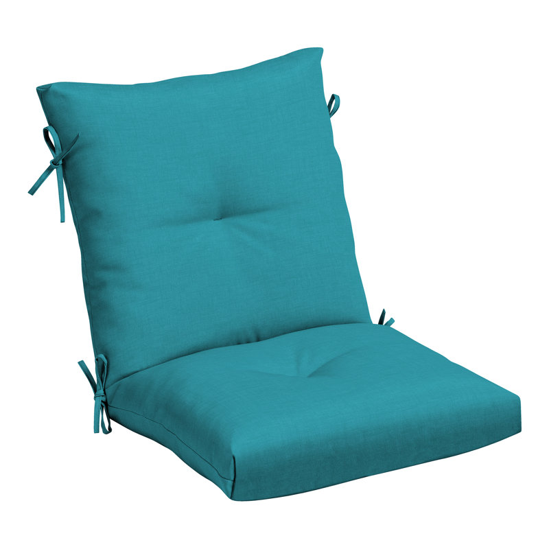 ARDEN EarthFIBER 1 - Piece Outdoor Seat/Back Cushion, Blue Polyester/Polyester Blend