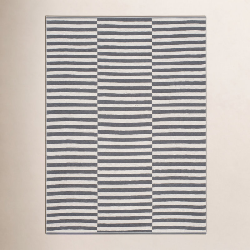 Ilona Cotton Striped Indoor Rug, Rectangle 5' x 7'