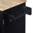 Rolling Kitchen Island With Storage, Kitchen Cart With Rubber Wood Top, 3 Drawer, 2 Slide-Out Shelf And Internal Storage Rack, Kitchen Island On Wheels With Spice Rack & Tower Rack, Black-529686489