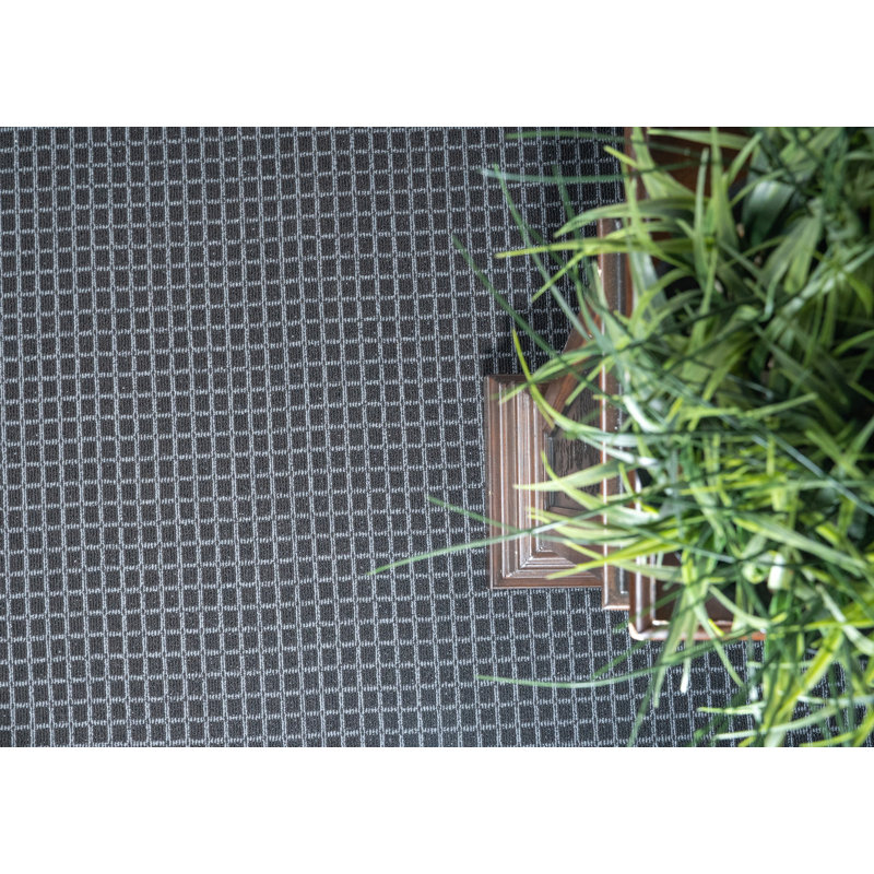 Tapis noir Imogen-Leigh Grid, Octogone 6 po