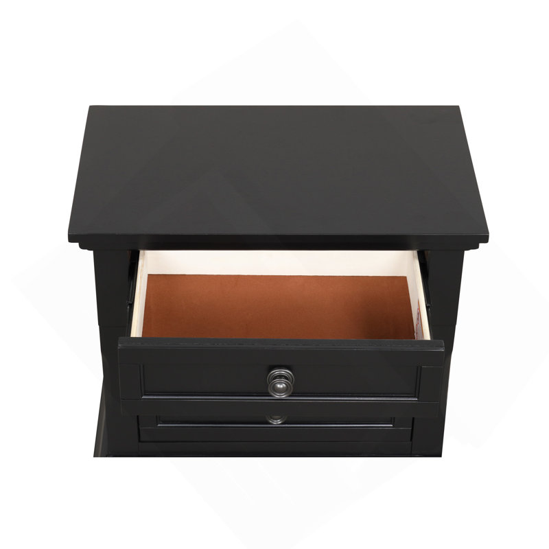 Table de chevet Meade G8905-N, Noir