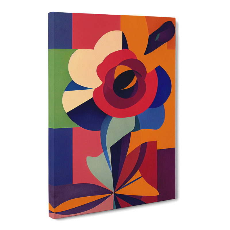 Lily Flower Suprematism - Wrapped Canvas, 76cm H x 50cm W x 3cm D