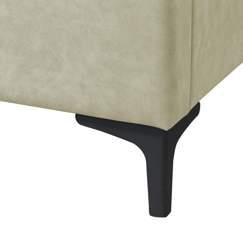 Upholstered Bed Frame, Tan, King