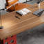 Bureau rectangulaire en bois massif brun noisette-274627870-274627864