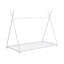 Lit plateforme simple en métal avec structure triangulaire-259680703