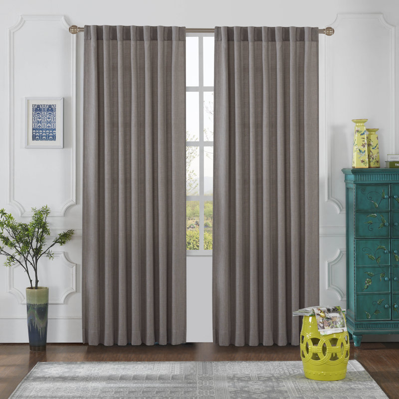 Prestwich Semi Sheer Curtain Single Panel, Mint Taupe, 55" W x 95" L