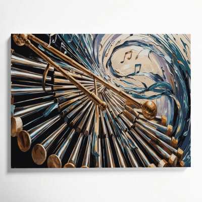 Music Vibraphone Black Canvas Wall Art