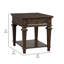 Table de bout Tabby avec tiroir et tablette, bois de bouleau brun 28 po