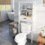 Armoire de rangement au-dessus de la toilette blanche avec un tiroir et 2 tablettes