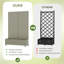 Lit de jardin en métal avec treillis et roues H 6 pi x l 4 pi - gris-1503515745-1503515753