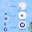 Ornement suspendu Evil Eye voiture Evil Blue Eye Charms pour rétroviseur perlé Accessoires de voiture Pendentifs pour cadre de porte de fenêtre Balcon (style vif)
