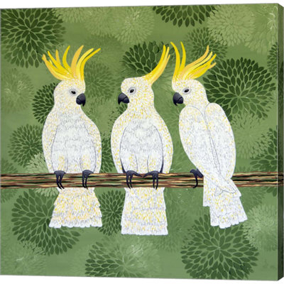 «Cockatoo Trio» par Lisa Frances Judd, peinture sur toile sans cadre