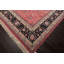 Tapis rose / gris en laine noué à la main de conception unique 11 pi 7 po x 16 pi 3 po Aasia