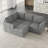 Aubade L-Shape Sectional Sofa Storage Couch With Removable Ottomans-497180724
