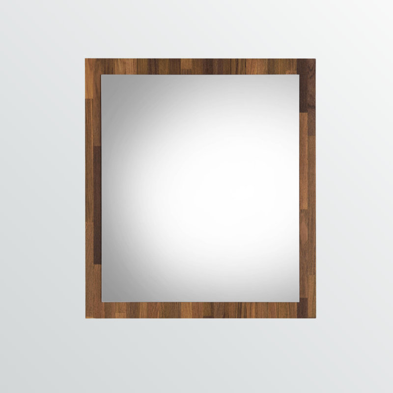 Eclipse Mirror With Walnut Finish