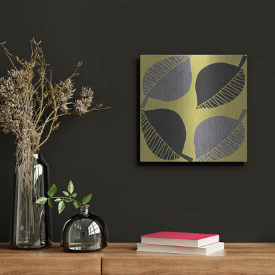 Art mural en métal luxueux «High Noon Wind» par Cheryl Warrick, 12 po x 12 po
